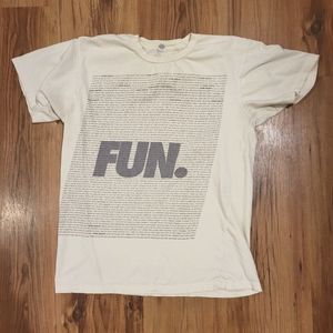 Fun. band shirt with “Some Nights” lyrics medium